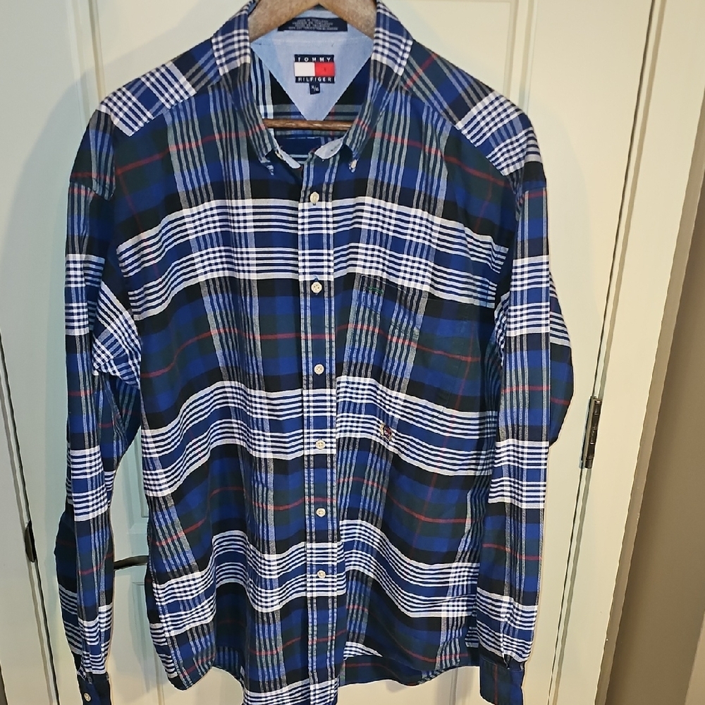 Tommy Hilfiger Men's XL Multicolor Plaid Shirt